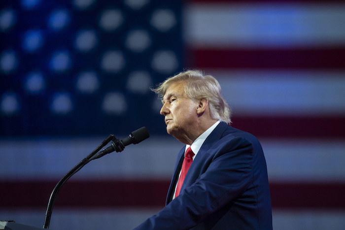 El expresidente Donald Trump en un evento de la Conferencia de Acción Política Conservadora, el 4 de marzo de 2023, en National Harbor en Oxon Hill, Maryland.