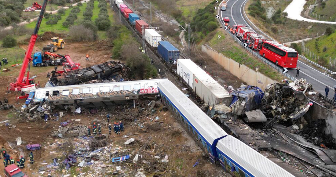 Choque de trenes en Grecias