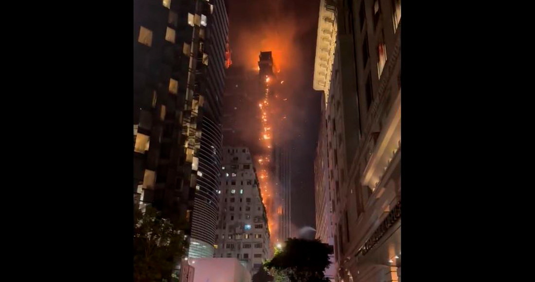 Incendio en edificio de Hong Kong