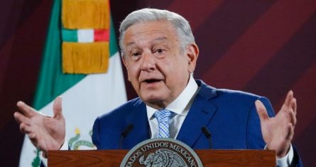 El Presidente Andrés Manuel López Obrador en conferencia de prensa.