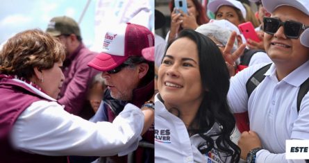 Las candidatas Delfina Gómez y Alejandra del Moral encabezaron este domingo sus cierres de campaña en el Estado de México.