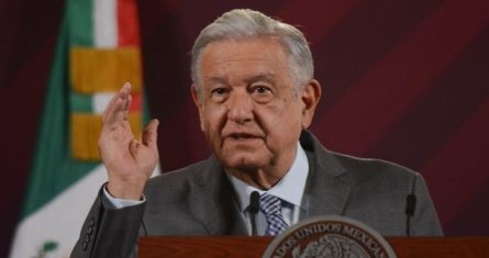 El Presidente Andrés Manuel López Obrador en conferencia de prensa.