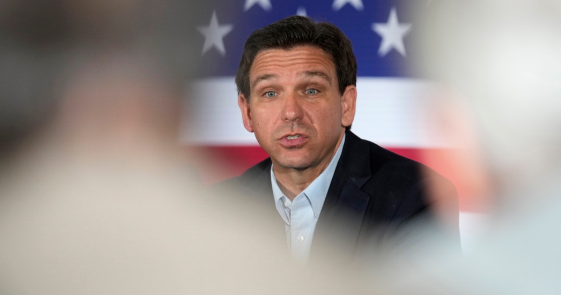 El Gobernador de Florida Ron DeSantis el 19 de mayo de 2023 en Bedford, Nueva Hampshire.