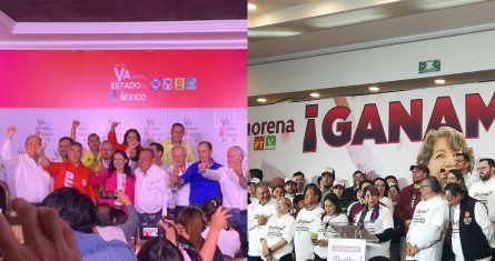 Alejandra del Moral y Delfina Gómez se declararon ganadoras en la contienda electoral del Estado de México.