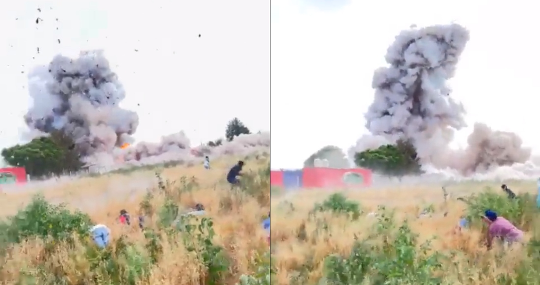 Las explosiones registradas en los municipios de Tultepec y Zumpango, Estado de México, dejaron un saldo de al menos 10 personas heridas. Foto: captura de pantalla