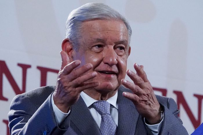 El Presidente Andrés Manuel López Obrador en conferencia de prensa.