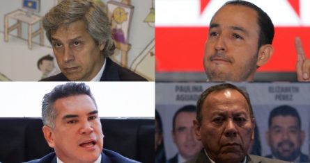 El empresario Claudio X. Gónzalez y los líderes de Va por México.