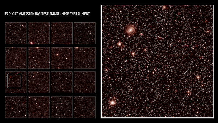 El telescopio de Euclid recolectó luz durante 100 segundos para permitir que NISP creara esta imagen. Durante el funcionamiento nominal, se espera que recolecte luz durante aproximadamente cinco veces más, revelando muchas más galaxias distantes.