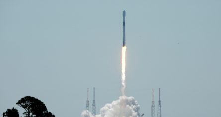 Un cohete SpaceX Falcon 9, con el telescopio espacial Euclid de la Agencia Espacial Europea, despega de la plataforma 40 en la Estación de la Fuerza Espacial, en Cabo Cañaveral en Cabo Cañaveral, Florida, el sábado 1 de julio de 2023.