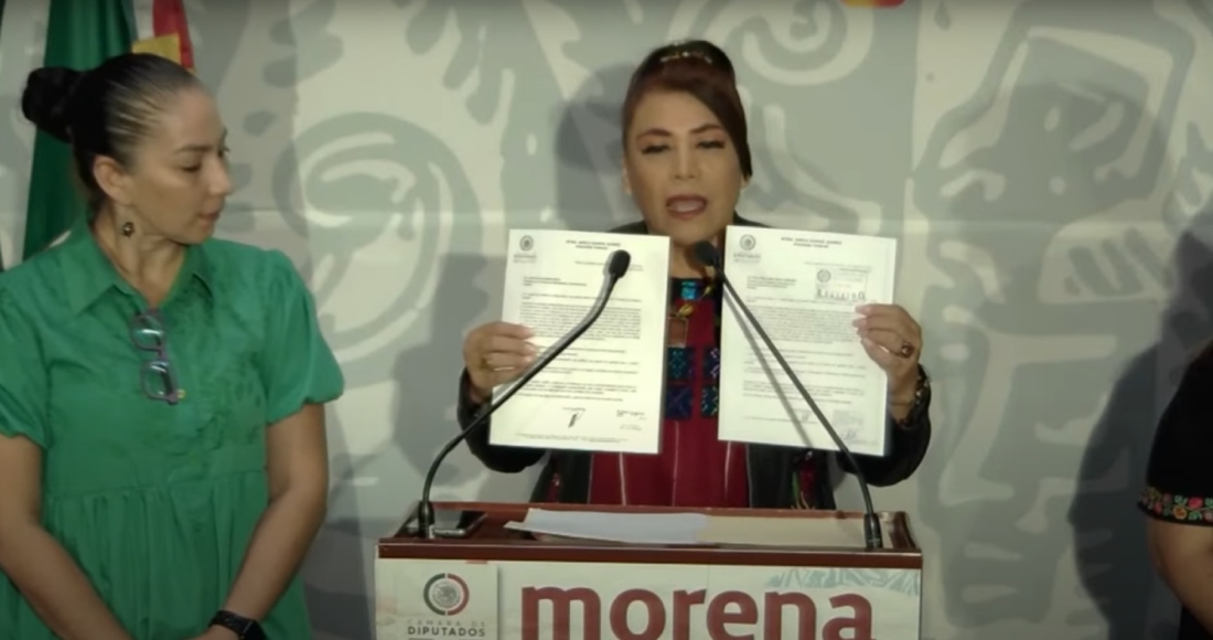 La legisladora morenista expresó su desacuerdo con respecto a la reacción de las autoridades educativas y gubernamentales frente a las numerosas críticas provenientes de docentes, padres de familia, la sociedad en general y expertos en educación. Foto: Captura de pantalla del video