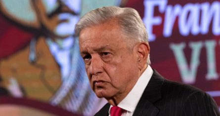 El Presidente Andrés Manuel López Obrador en conferencia de prensa.