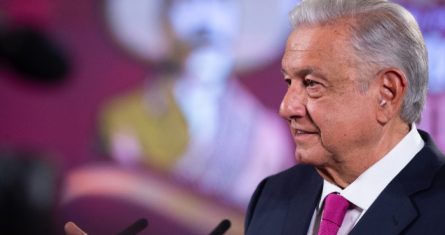 El Presidente Andrés Manuel López Obrador en conferencia de prensa.