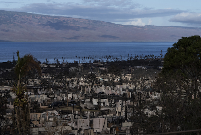 Casas consumidas por los incendios recientes, el miércoles 16 de agosto de 2023, en Lahaina, Hawai.