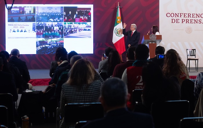 Durante la conferencia de prensa matutina, se realizaron enlaces a diferentes estados del país para revisar el arranque del ciclo escolar 2023-2024.