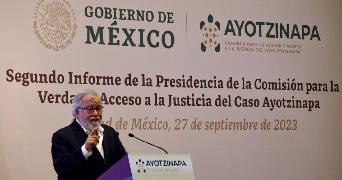 Alejandro Encinas Rodríguez, Subsecretario de Gobernación, en la presentación del 2° Informe de la Presidencia de la Comisión para la Verdad y Acceso a la Justicia del Caso Ayotzinapa.