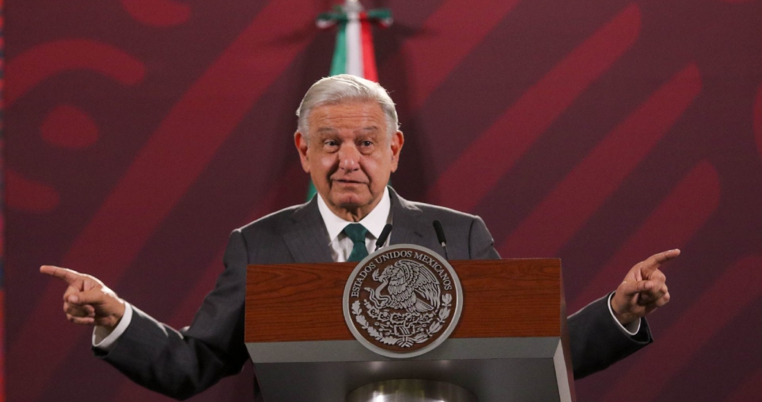 El Presidente Andrés Manuel López Obrador en conferencia de prensa.