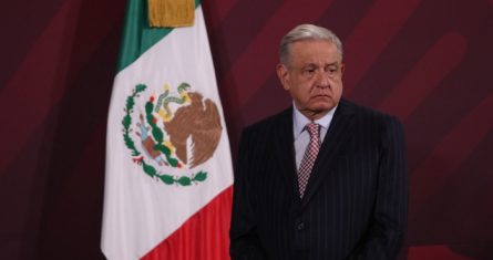 El Presidente Andrés Manuel López Obrador en conferencia de prensa.