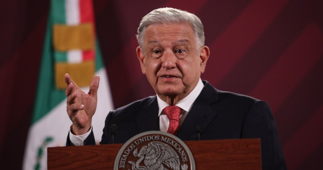 El Presidente Andrés Manuel López Obrador en conferencia de prensa.