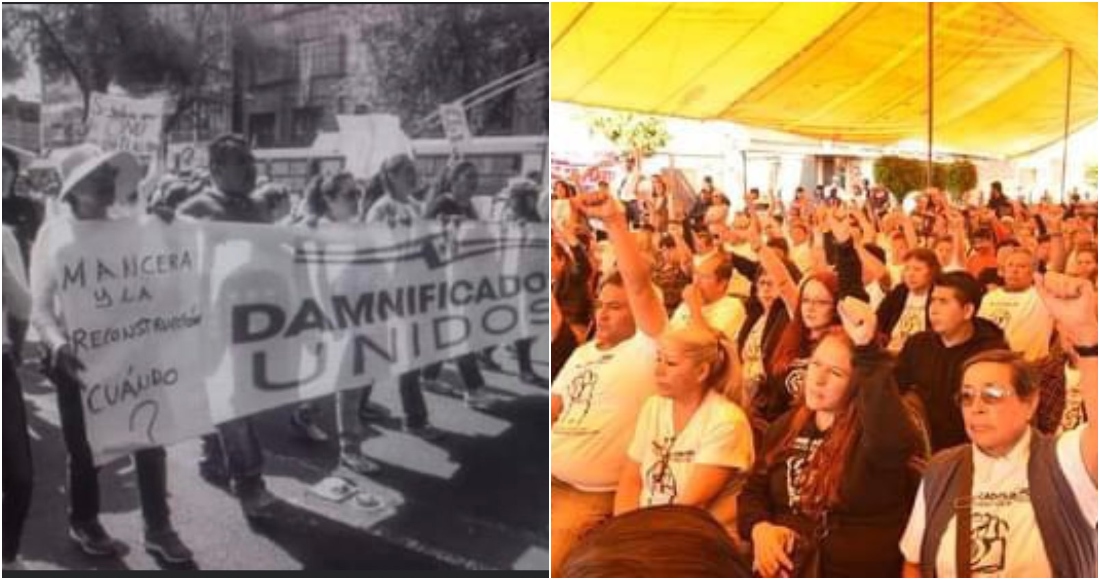 Damnificadxs Unidxs denunció que existen obras de reconstrucción detenidas debido a que fueron entregadas a compañías “sin capacidad financiera ni técnica”. Foto: Damnificados Unidos, tomadas de redes sociales