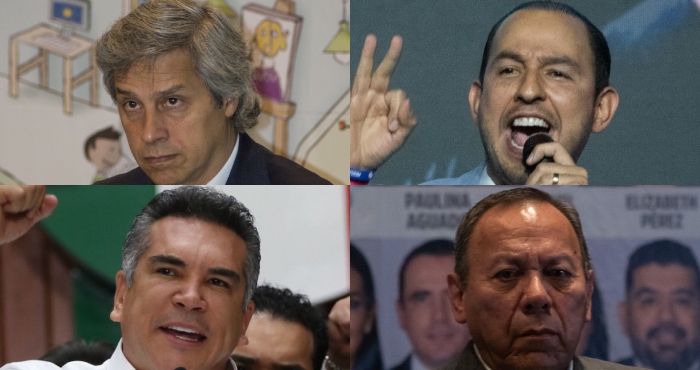 Los dirigentes del PAN, PRI y PRD con Claudio X. González