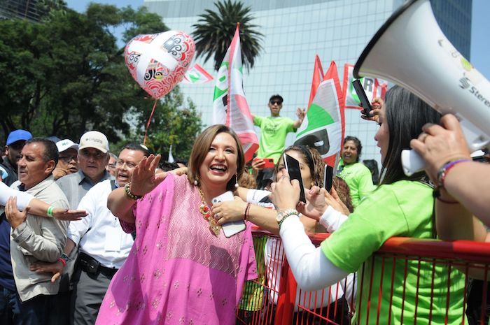 Xóchitl Gálvez, Senadora del Partido Acción Nacional (PAN), en las inmediaciones del Ángel de la Independencia el pasado 3 de septiembre.