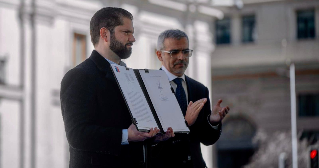 El Presidente de Chile, Gabriel Boric, ha presentado este miércoles el Plan Nacional de Búsqueda de Verdad y Justicia para las víctimas de desaparición forzada de la dictadura militar de Augusto Pinochet (1973-1990), coincidiendo con los días previos a la conmemoración del 50 aniversario del golpe de Estado. Foto: Gabriel Boric, tomada de redes sociales