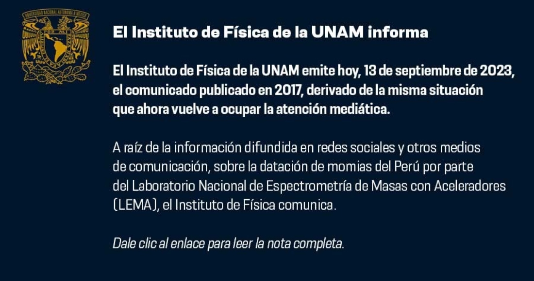 En 2017, la Fiscalía peruana concluyó que las figuras eran "muñecos manufacturados de data reciente, los cuales han sido cubiertos con una mezcla de papel y pegamento sintético para simular la presencia de piel”, con base en un informe realizado por el Instituto de Medicina Legal. Foto: UNAM