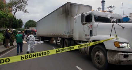 Un accidente con un tráiler.