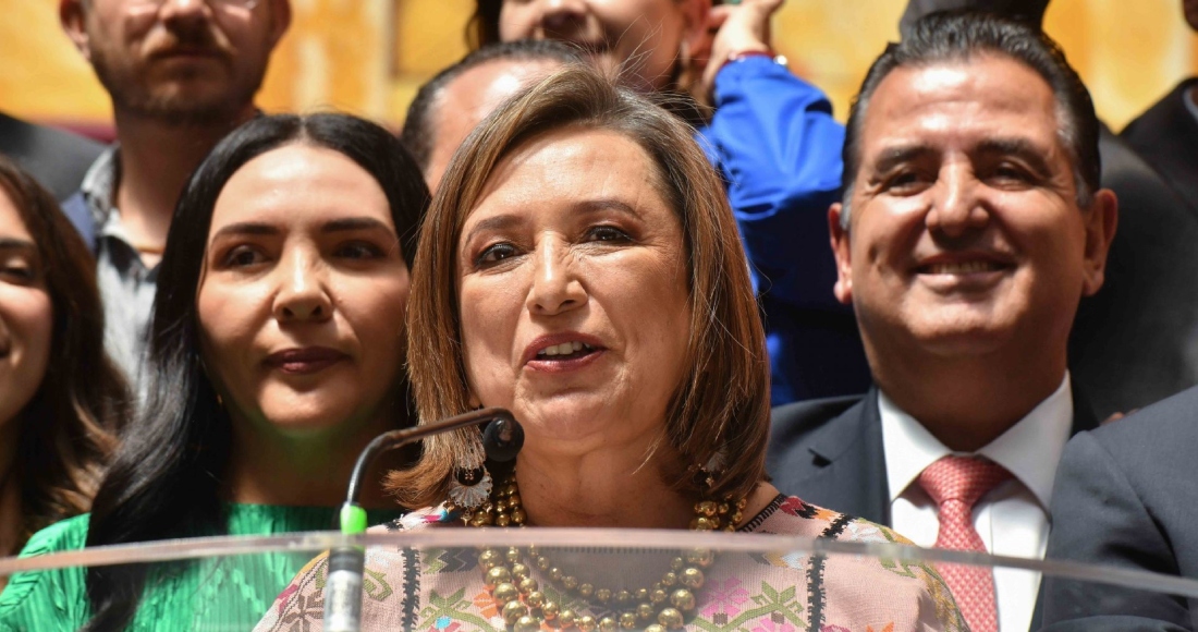 Xóchitl Gálvez, virtual candidata presidencial del Frente Amplio por México, asistió a la Cámara de Diputados para manifestar su postura en relación al Paquete Económico para el ejercicio fiscal 2024.