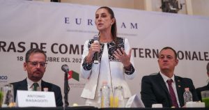 Claudia Sheinbaum Pardo sostuvo una reunión con diversas Cámaras de Comercio Internacionales, donde compartió su visión respecto al próximo paso de la Cuarta Transformación en el país. Foto: Especial