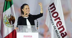 Claudia Sheinbaum, Coordinadora de los Comités de Defensa de la 4T, asistió y participó en la ceremonia de aniversario de Morena. Foto: Daniel Augusto, Cuartoscuro