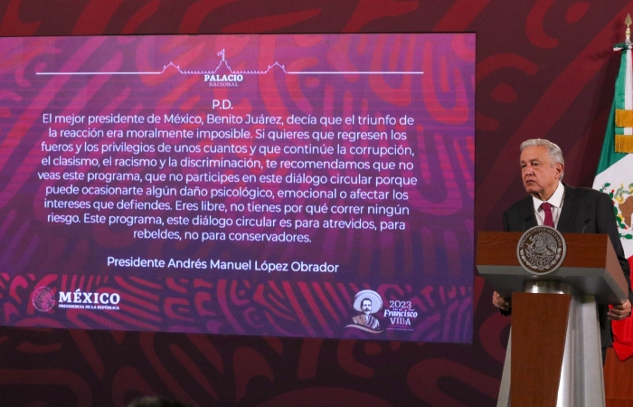 Andrés Manuel López Obrador, Presidente de México, en Palacio Nacional. 