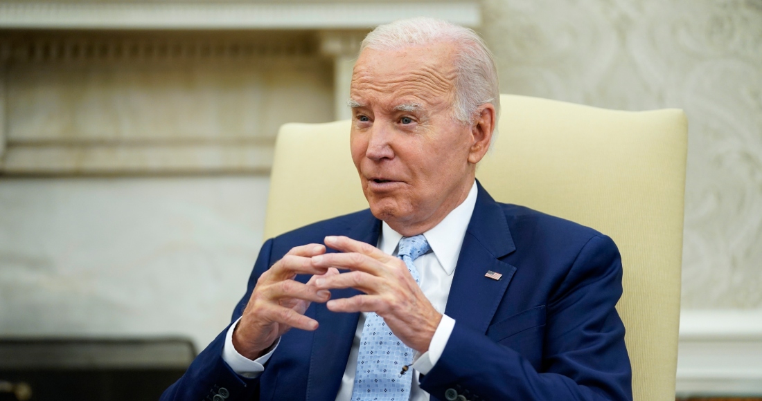 El Presidente Joe Biden en la Oficina Oval de la Casa Blanca en Washington el 5 de octubre de 2023.