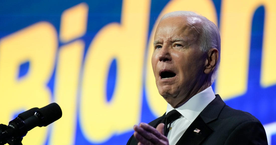 El Presidente Joe Biden habla en la Cena Nacional de la Campaña de Derechos Humanos 2023, el sábado 14 de octubre de 2023, en Washington.