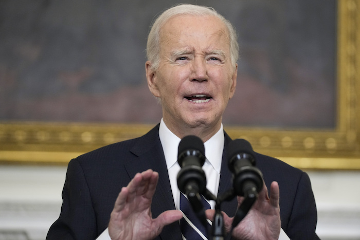 El Presidente Joe Biden en la Casa Blanca en Washington el 7 de octubre de 2023.