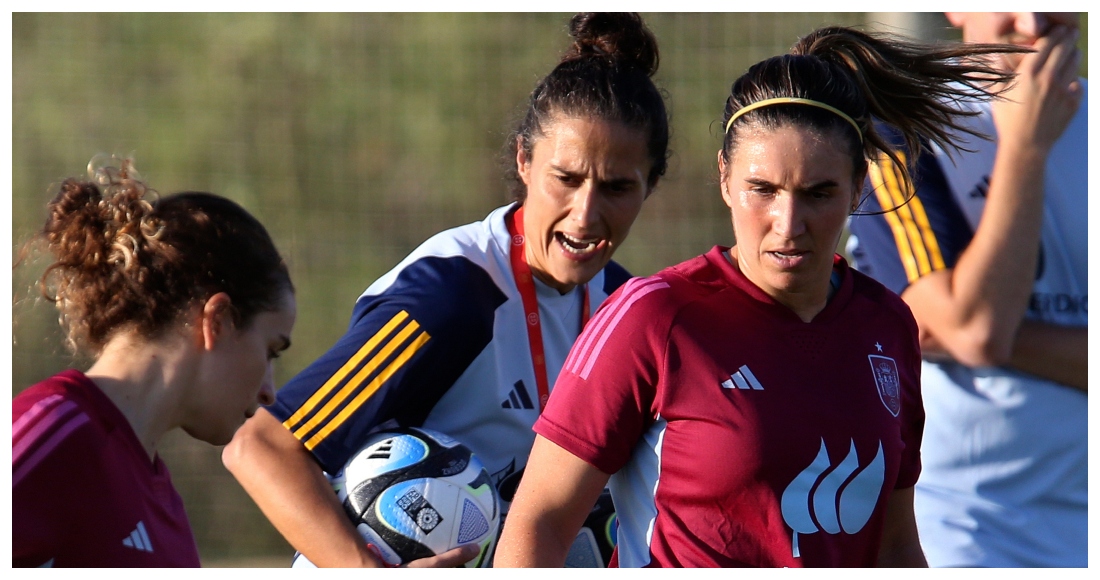 La selección española durante una sesión de entrenamiento en Gothenburg, Suecia antes del encuentro ante Suecia en la Liga de Naciones el jueves 21 de septiembre del 2023.