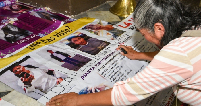 Madre de una persona desaparecida.