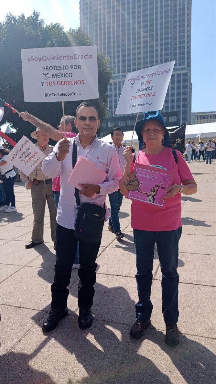 Los que protestan aseguraron que salen a las calles a defender la autonomía del Poder Judicial. 