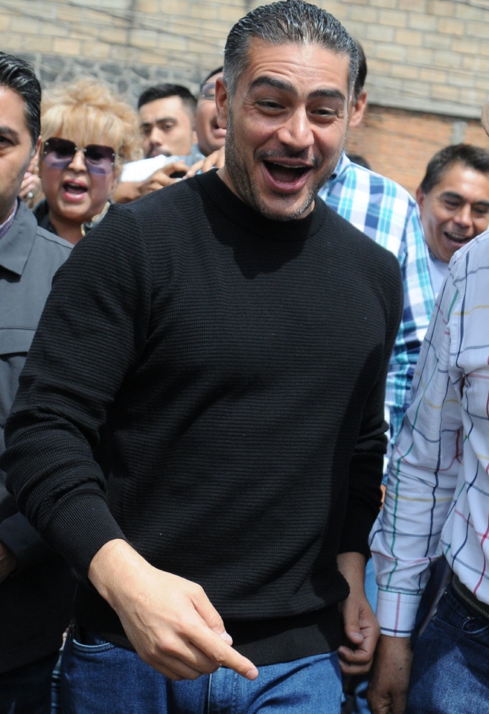 Omar García Harfuch llega al Lienzo Charro del pueblo de San Nicolás Totolapan en la Magdalena Contreras. Foto: Daniel Augusto, Cuartooscuro