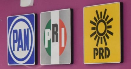 Logos de PAN, PRI y PRD.