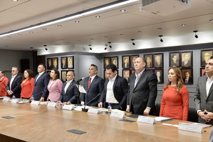 Celebración de la LXVI Sesión Extraordinaria del Consejo Político Nacional del PRI, en la que se aprobó diversos acuerdos para llegar a las elecciones de 2024. FOTO: Twitter @PRI_Nacional