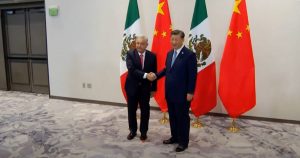 Ek Presidente Andrés Manuel López Obrador acudió al primer evento del día en hotel St. Regis, donde sostuvo una reunión bilateral con Xi Jinping, su homólogo de China.