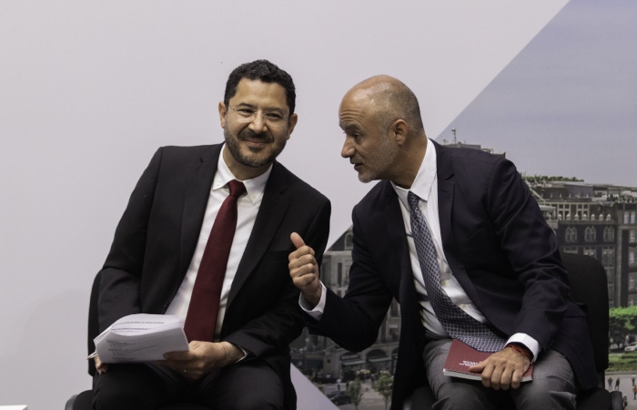 Martí Batres Guadarrama, Jefe de Gobierno de la Ciudad de México, encabeza la presentación del Plan Integral de Manejo del Centro Histórico 2023-2028. 