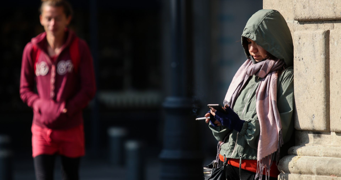 Por segundo día consecutivo temperaturas de 4º a 6º grados se registraron en diversas alcaldías de la capital del país, esto como consecuencia del Frente Frío número 11 en el 2020.