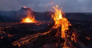 Erupción del volcán Fagradalsfjall, en Islandia.