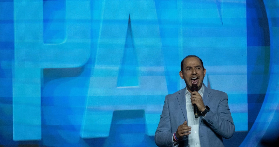 Marko Cortés, presidente del Partido Acción Nacional (PAN), durante el Encuentro Nacional Mujeres de Acción.