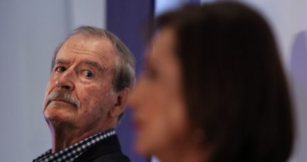 El expresidente Vicente Fox y Xóchitl Gálvez, virtual candidata presidencial de la oposición.