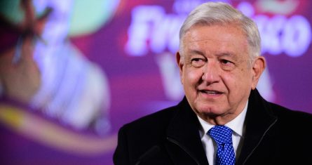 El Presidente Andrés Manuel López Obrador en conferencia de prensa.