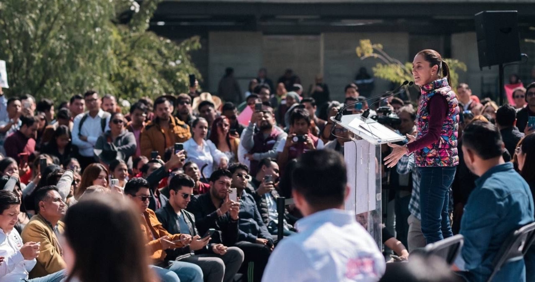 Claudia Sheinbaum Pardo presentó este domingo la Coordinación de Jóvenes por la Transformación, la cual reúne a hombres y mujeres jóvenes que serán parte de su precampaña como precandidata de la izquierda a la Presidencia de México.