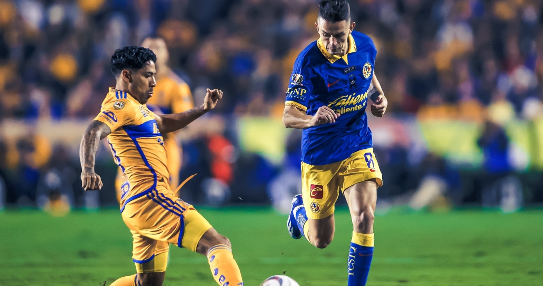 Con goles de Henry Martin y Ozziel Herrera, el partido de ida entre América y Tigres queda empatado y habrá de definirse para la vuelta en el Estadio Azteca. Foto: X @ClubAmerica